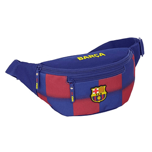 Safta F.C.Barcelona Bolsa de Cintura de 2.485L - 2 Compartimentos - Cinta Ajustable con Cierre de PVC - Cierre con Cremallera - 23x12x9cm - Color Rojo