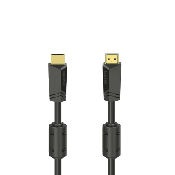 Hama Essential Cable HDMI 4K Macho - Longitud 10m- Soporta ARC - Terminales Chapados en Oro - Ethernet - Velocidad hasta 18Gbps - Blindaje Completo -  1
