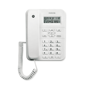 Motorola CT202 Telefono Fijo - Manos Libres - Identificador de Llamadas - Color Blanco