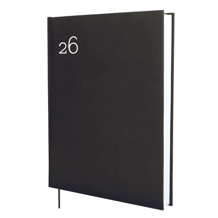 Finocam Dynamic Milano Agenda Profesional - Anual 2026 - Tapa Dura Acolchada - Formato Y12 - 214x30x275mm - 1 Dia por Pagina - Color Negro 1