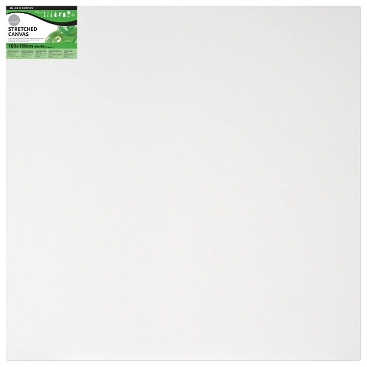 Daler Rowney Simply Bastidor Entelado - 100x100cm - Imprimacion Triple - Grano Medio - 100% Algodon sin Acido - 250g - Color Blanco 1