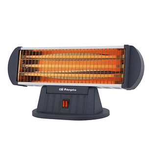 Orbegozo Estufa de Cuarzo BP 0204 - Calor Intenso y Uniforme por Radiacion - 3 Niveles de Potencia - Sistema de Seguridad Antivuelco - Diseño Horizont