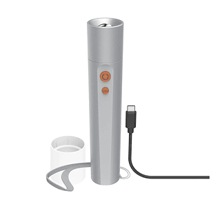 Hama Fl350-C Linterna LED - Recargable - 350 Lumenes - Bateria 18650 de Litio - Color Plata