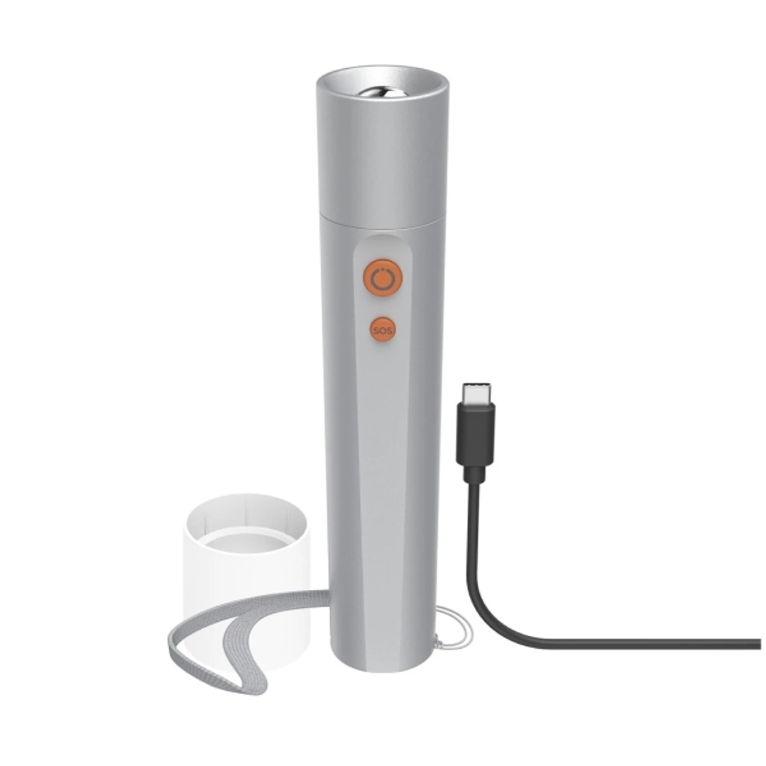 Hama Fl350-C Linterna LED - Recargable - 350 Lumenes - Bateria 18650 de Litio - Color Plata 1