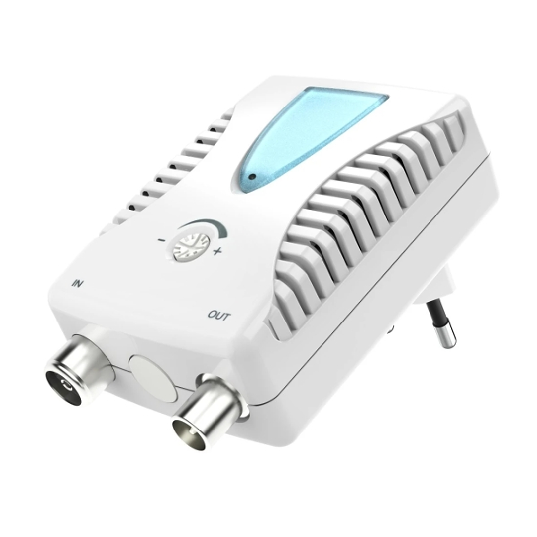 Hama Essential Amplificador de Cable de Banda Ancha - Catv - Amplificacion 22dB - Atenuacion 13dB - Color Blanco 1