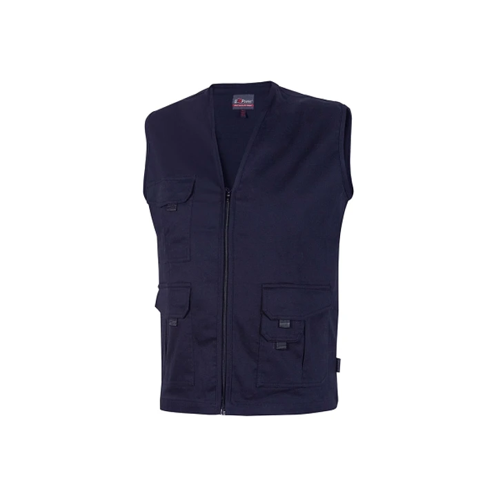 Upower Chica Chaleco Multibolsillos de Algodon Elastico - Talla 4XL - Cierre Cremallera Frontal, Bolsillos Amplios con Solapa y Velcro, Espacio para P 1