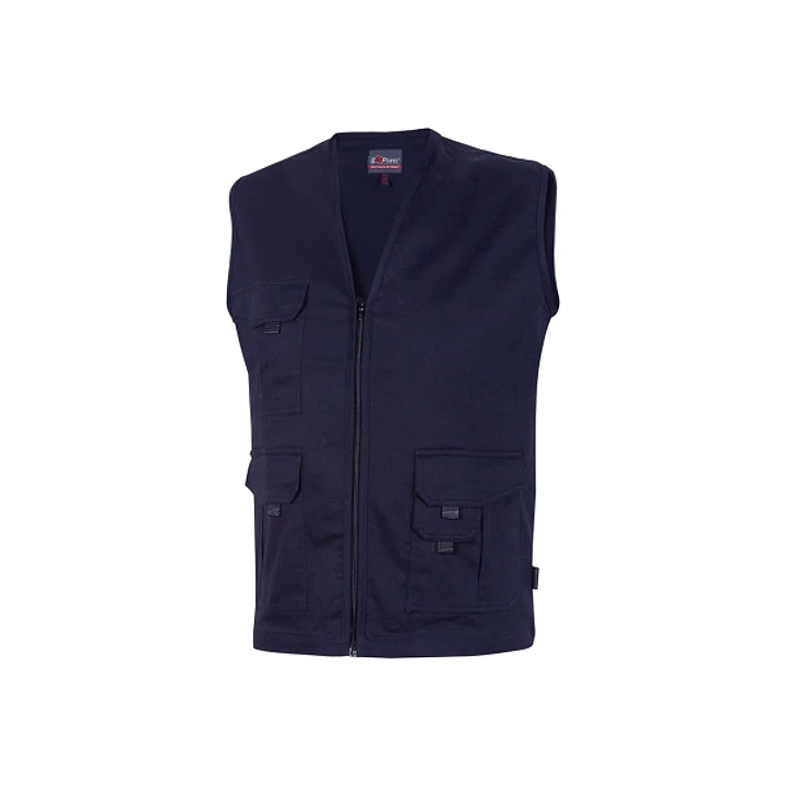 Upower Chica Chaleco Multibolsillos de Algodon Elastico - Talla 2XL - Cierre Cremallera Frontal, Bolsillos Amplios con Solapa y Velcro, Espacio para P 1