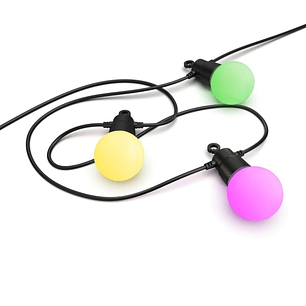Hama Cadena de Bombillas LED RGB Inteligente para Exterior - Longitud 8m - IP44 - WiFi - Flexible - Cable de Alimentacion de 3m - Multicolor