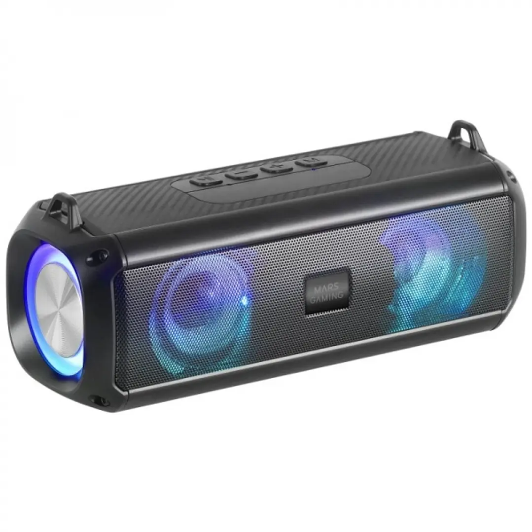 Mars Gaming MSB-XT Altavoz Portatil y Barra de Sonido - 20W - Cuatro Drivers - Iluminacion RGB - Bluetooth 5.3 - Autonomia 8h - Color Negro 1