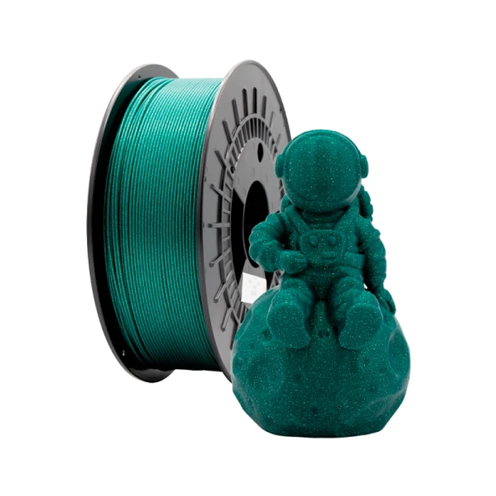Filamento 3D PLA GLITTER - Diametro 1.75mm - Bobina 1kg - Color Verde 1