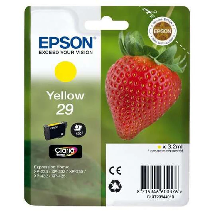 Epson T2984 (29) Amarillo Cartucho de Tinta Original - C13T29844012 1