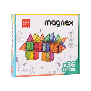 Apli Magnex Juego de Construccion Magnetico - 36 Piezas Geometricas - Recomendado para Niños a partir de 3 Años