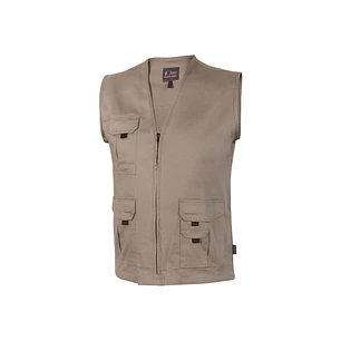 Upower Chica Chaleco Multibolsillos Algodon Elastico - Talla 2XL - Cierre Cremallera Frontal, Bolsillos Multifuncionales con Solapa y Velcro, Espacio 