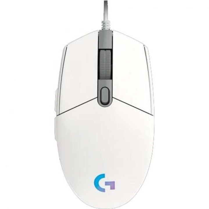 Logitech G203 Lightsync Raton USB 8000dpi - 5 Botones Programables - Iluminacion RGB Lightsync - Uso Diestro - Cable de 2.10m - Color Blanco 1