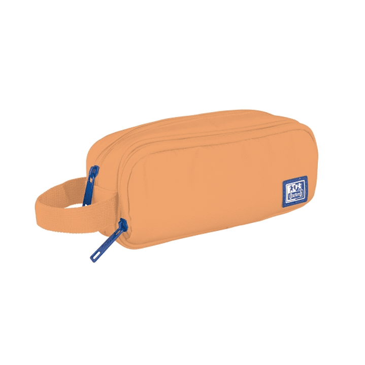 Oxford B-Smart Estuche Portatodo - 3 Compartimentos - Asa Lateral - Fabricado en Material Reciclado - Color Melocoton 1
