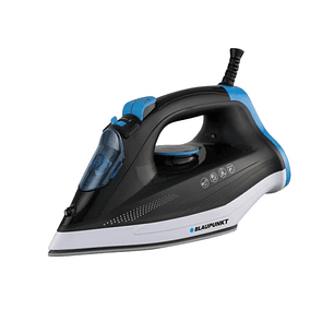 Blaupunkt Plancha de Ropa - Potencia 2600W - Deposito de 320ml - Termostato Regulable - Suela Ceramica - Color Negro