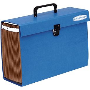 Fellowes Bankers Box Maletin Clasificador Acordeon - 19 Secciones Organizadoras - Estructura Plastificada - Cierre de Seguridad con Clik - Incluye Hoj
