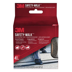 3M Safety-Walk Cinta Adhesiva Antideslizante - Uso en Interior y Exterior - 101mm x 4.57m - Color Negro