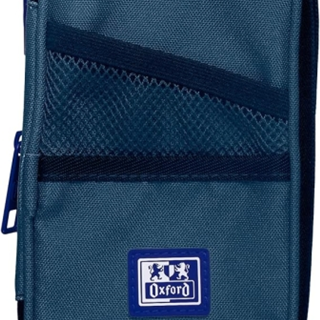 Oxford B-Max Estuche Portatodo Expandible - 1 Compartimento de Gran Capacidad - 2 Bolsillos Exteriores - Fabricado en Material Reciclado - Colores Sur 1