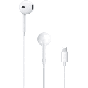 Apple EarPods Auriculares Binaurales Lightning - Microfono Integrado - Control de Volumen - Color Blanco