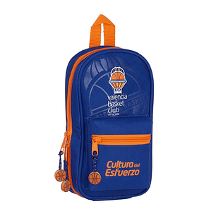 Safta Valencia Basket Plumier Mochila - 33 Piezas - Goma - Lapiz - Tijeras - Sacapuntas - Boligrafos - Fluorescentes - Regla - 12 Rotuladores - 12 Col