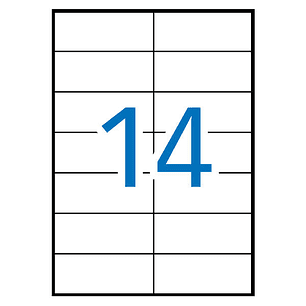 Apli Etiquetas Blancas Permanentes Recicladas 105.0 x 42.4mm 100 Hojas