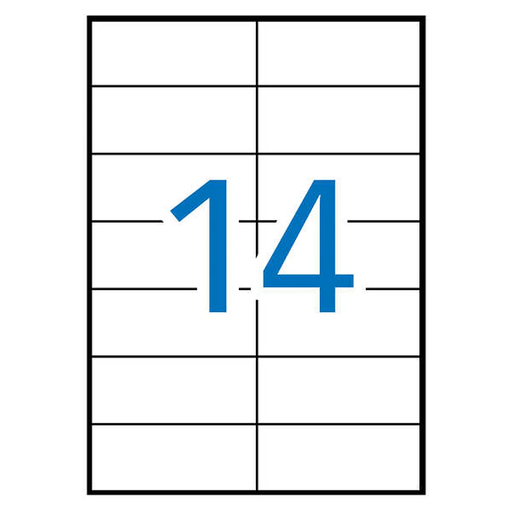 Apli Etiquetas Blancas Permanentes Recicladas 105.0 x 42.4mm 100 Hojas 1