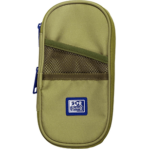 Oxford B-Max Estuche Portatodo Expandible - 1 Compartimento de Gran Capacidad - 2 Bolsillos Exteriores - Fabricado en Material Reciclado - Color Verde