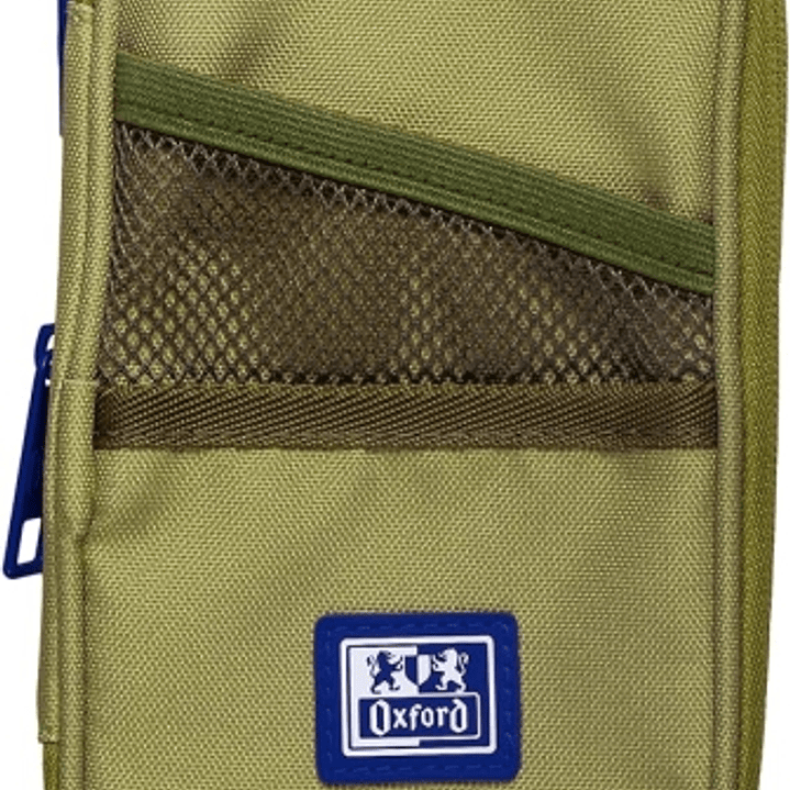 Oxford B-Max Estuche Portatodo Expandible - 1 Compartimento de Gran Capacidad - 2 Bolsillos Exteriores - Fabricado en Material Reciclado - Color Verde 1
