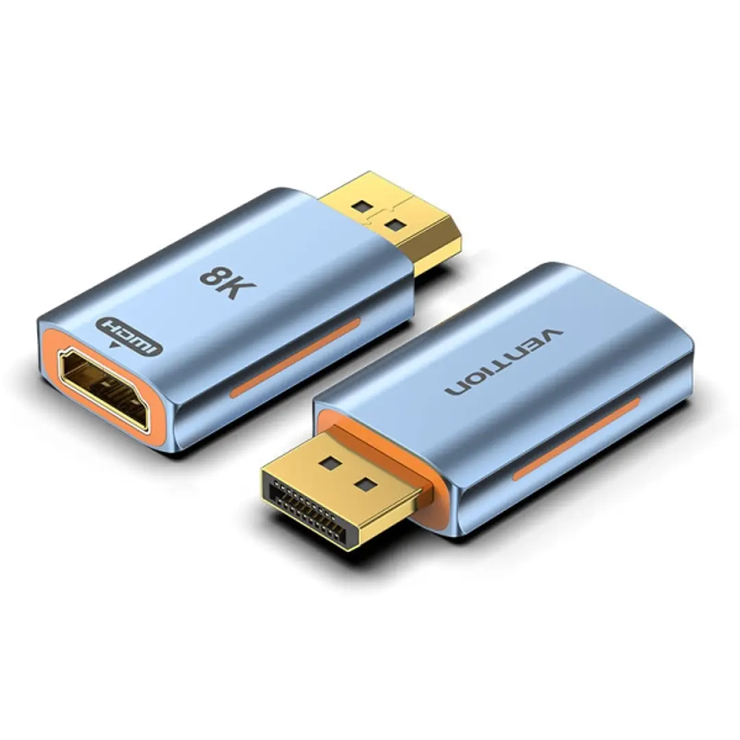 Vention Adaptador Displayport 1.4 8K Macho a HDMI 2.1 8K Hembra - Color Azul 1