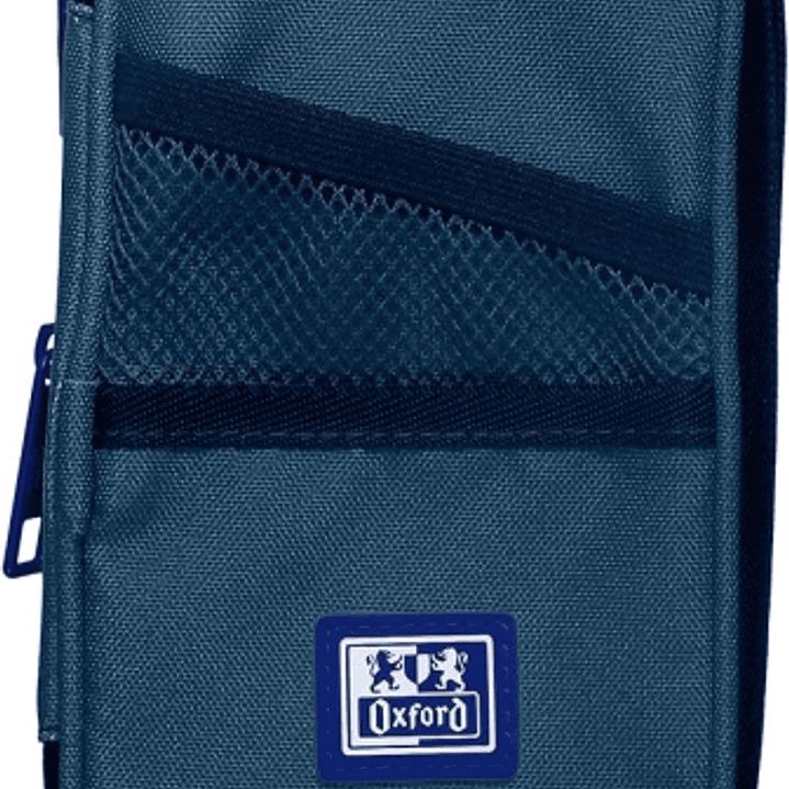Oxford B-Max Estuche Portatodo Expandible - 1 Compartimento de Gran Capacidad - 2 Bolsillos Exteriores - Fabricado en Material Reciclado - Color Azul  1