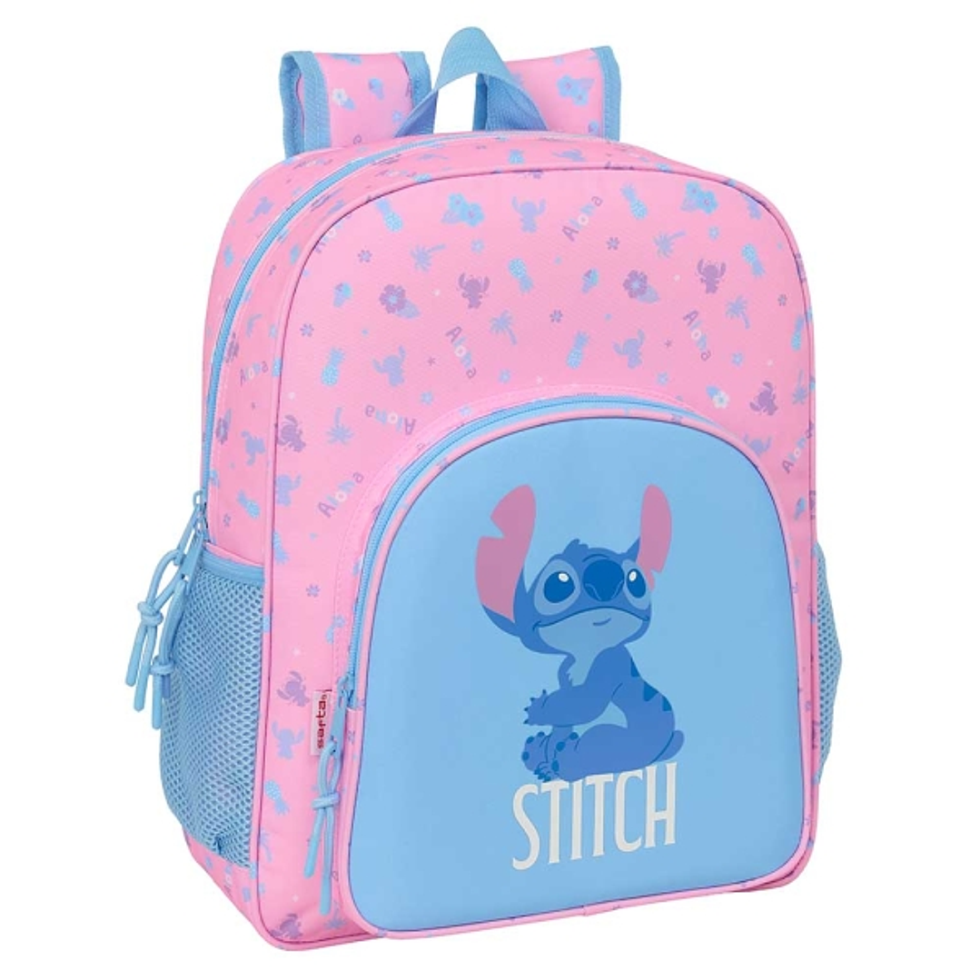 Safta Stitch Bright Mochila - Adaptable a Carro - Bolsillos Laterales - Doble Tirador - Hombreras Acolchadas - Bolsillo Frontal - Asa Superior - 15L - 1