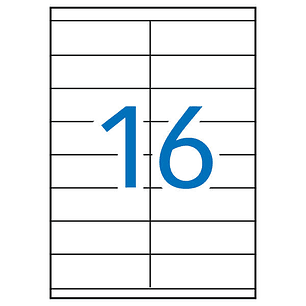 Apli Etiquetas Blancas Permanentes Recicladas 105.0 x 35.0mm 100 Hojas