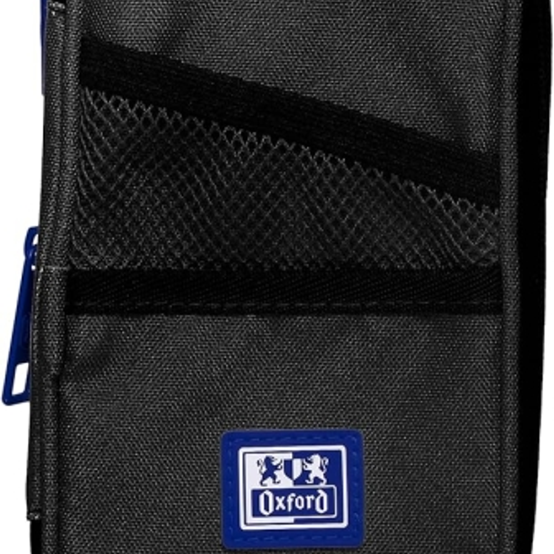 Oxford B-Max Estuche Portatodo Expandible - 1 Compartimento de Gran Capacidad - 2 Bolsillos Exteriores - Fabricado en Material Reciclado - Color Negro 1