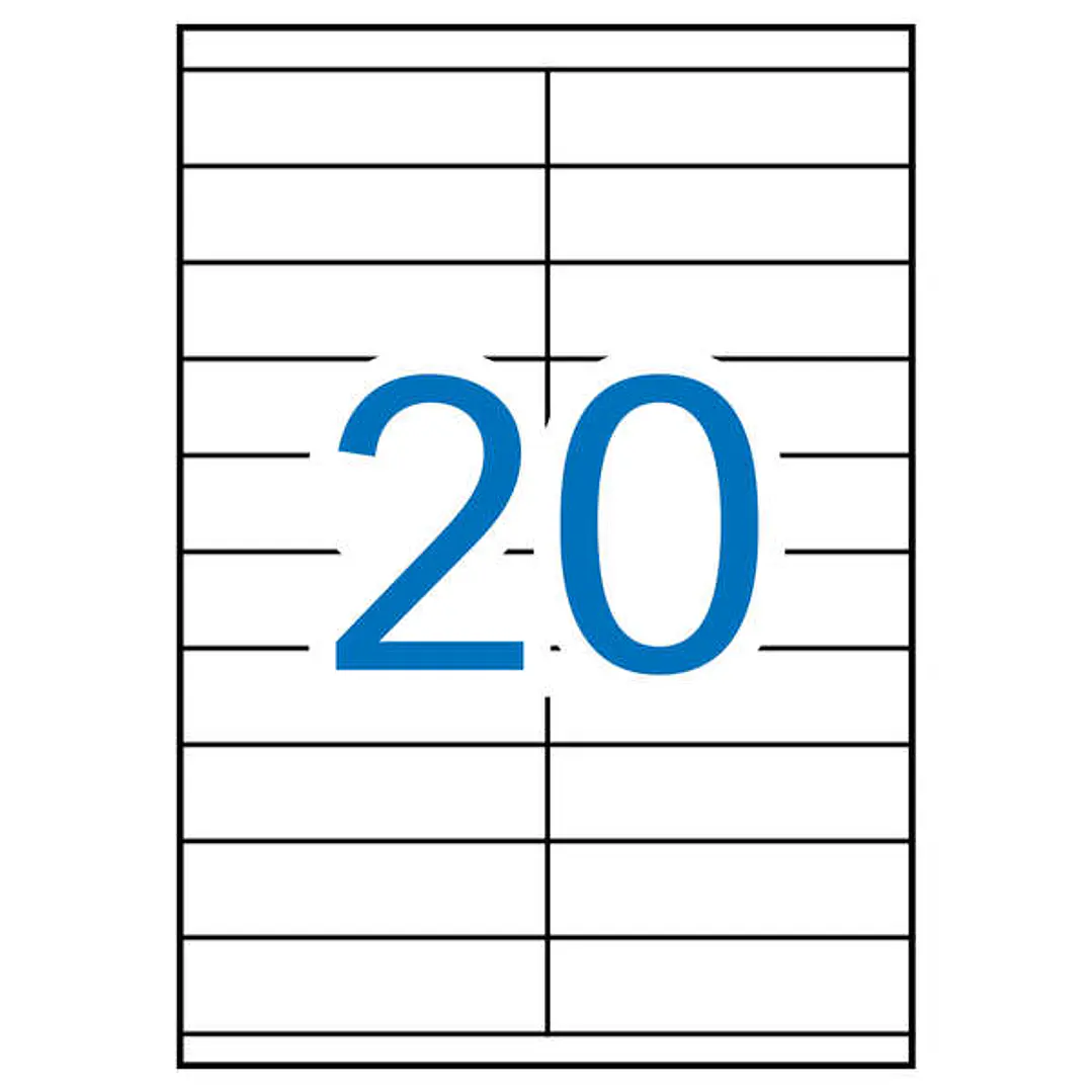 Apli Etiquetas Blancas Permanentes Recicladas 105.0 x 29.0mm 100 Hojas 1