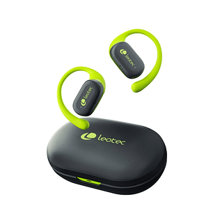 Leotec Open Air Zenith Sport Auriculares Bluetooth 5.4 - Estuche de Carga - 30h Autonomia - Color Verde