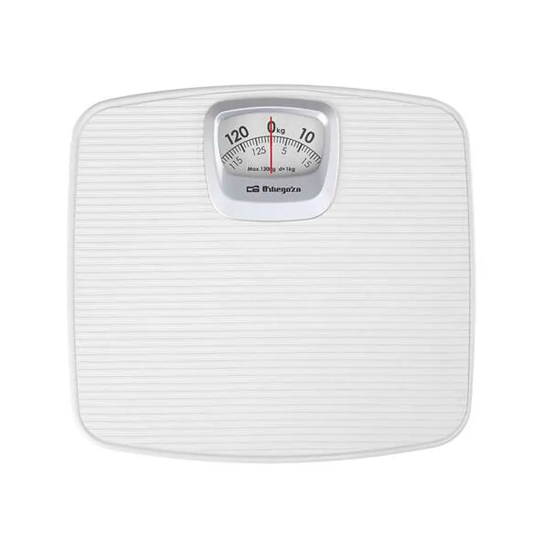 Orbegozo PB 2011 Bascula de Baño Mecanica Elegante y Practica - Superficie Antideslizante - Diseño Compacto - Capacidad de 130 Kg 1