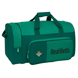 Safta Real Betis Balompie Bolsa de Deporte - Bandolera Ajustable - Bolsillo Frontal - Tacos en la Base - Bolsillo Lateral - Tirador Doble - Resistente