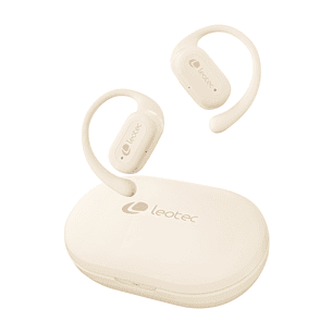 Leotec Open Air Zenith Sport Auriculares Bluetooth 5.4 - Estuche de Carga - 30h Autonomia - Color Blanco