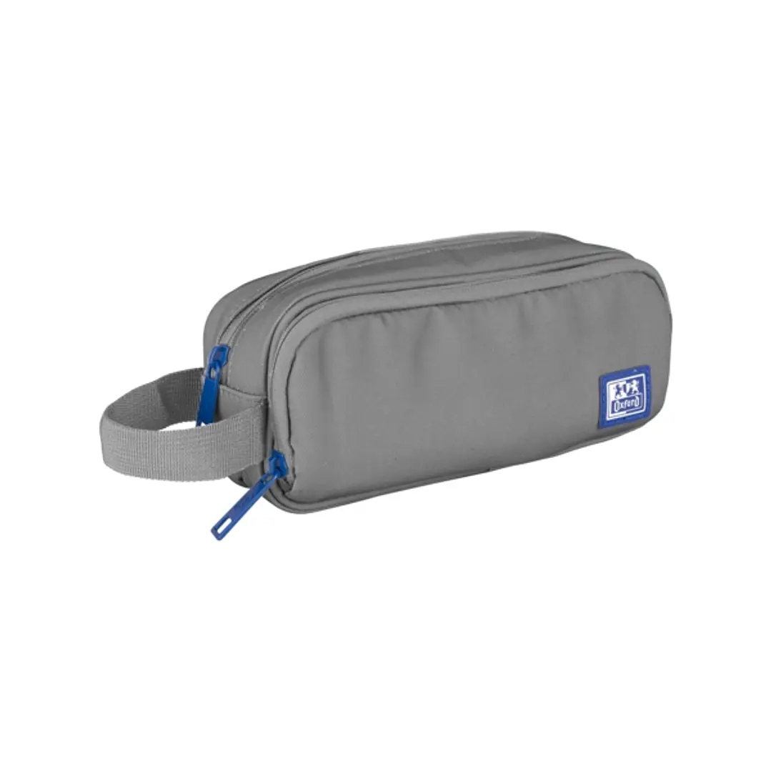 Oxford B-Smart Estuche Portatodo - 3 Compartimentos - Asa Lateral - Fabricado en Material Reciclado - Color Gris 1