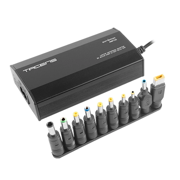 Tacens Anima ANBP100 Cargador Universal para Portatil 100W - Conexion USB - 10 Adaptadores - 8 Opciones de Voltaje desde 12 a 24V - Color Negro 1