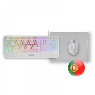 Mars Gaming MCP124 Combo Gaming 3en1 - Teclado H-Mech RGB - Raton RGB Switches HUANO - Alfombrilla Nanotextil Rainbow - Compatibilidad Multiplataforma