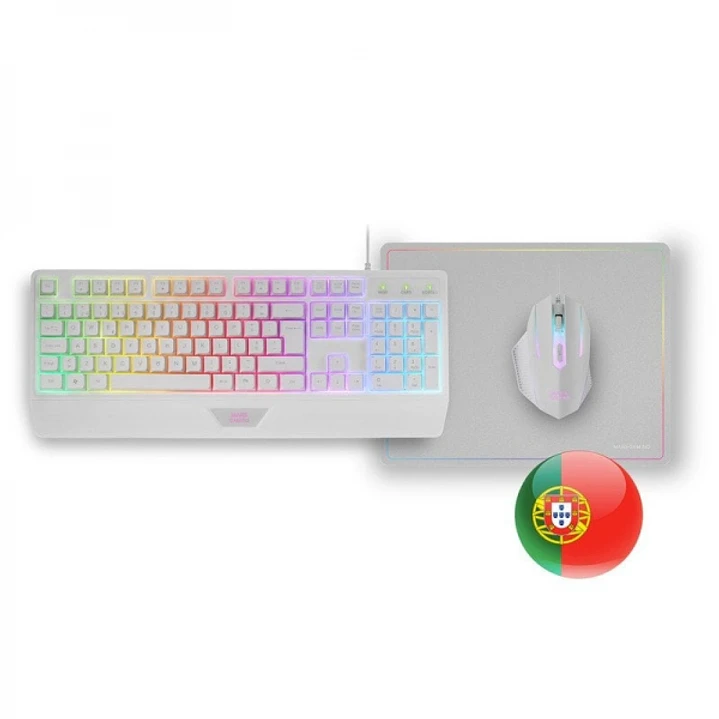 Mars Gaming MCP124 Combo Gaming 3en1 - Teclado H-Mech RGB - Raton RGB Switches HUANO - Alfombrilla Nanotextil Rainbow - Compatibilidad Multiplataforma 1
