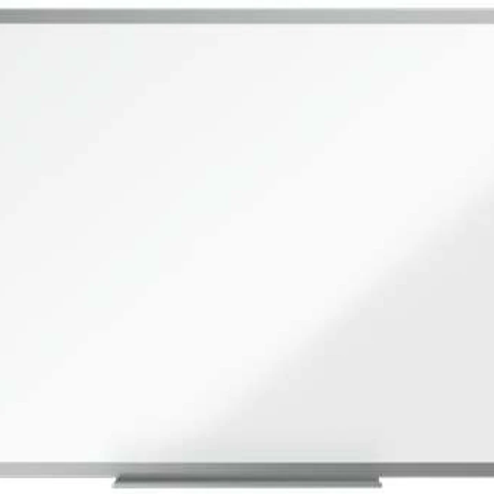 Nobo Essence Pizarra de Melamina 600x450mm - Marco de Aluminio Anodizado - Bandeja para Rotuladores - Color Blanco 1