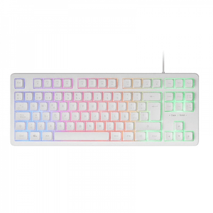 Mars Gaming MK023 Teclado Gaming - Tecnologia H-Mech RED - Iluminacion FRGB - Anti-Ghosting - Compatibilidad Universal - Estructura Robusta - Color Bl