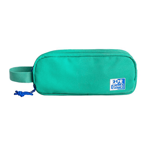 Oxford B-Smart Estuche Portatodo - 3 Compartimentos - Asa Lateral - Fabricado en Material Reciclado - Color Turquesa