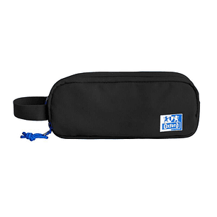 Oxford B-Smart Estuche Portatodo - 3 Compartimentos - Asa Lateral - Fabricado en Material Reciclado - Color Negro