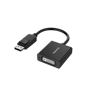 Hama Essential Adaptador de Video - 4K - DisplayPort Macho - DVI Hembra - Color Negro