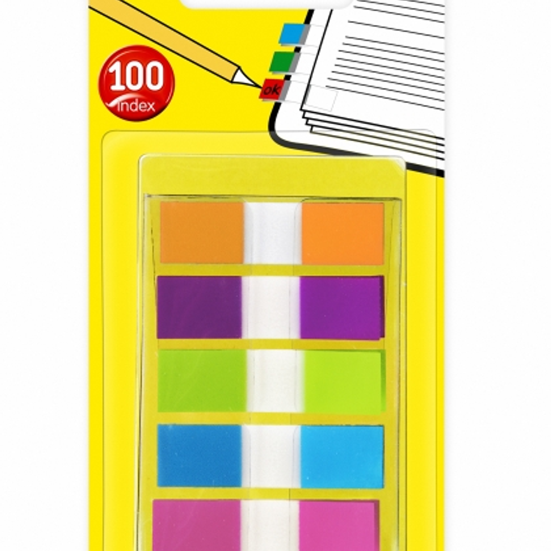 Post-It Index Tira con 12 Packs de 5 Dispensadores con 20 Marcadores Reposicionables - Colores Surtidos 1