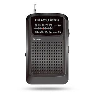 Energy Sistem Pocket Radio Portatil Analogica FM/AM - Entrada Jack 3.5mm - Antena Telescopica - Alimentacion con Pilas - Color Negro